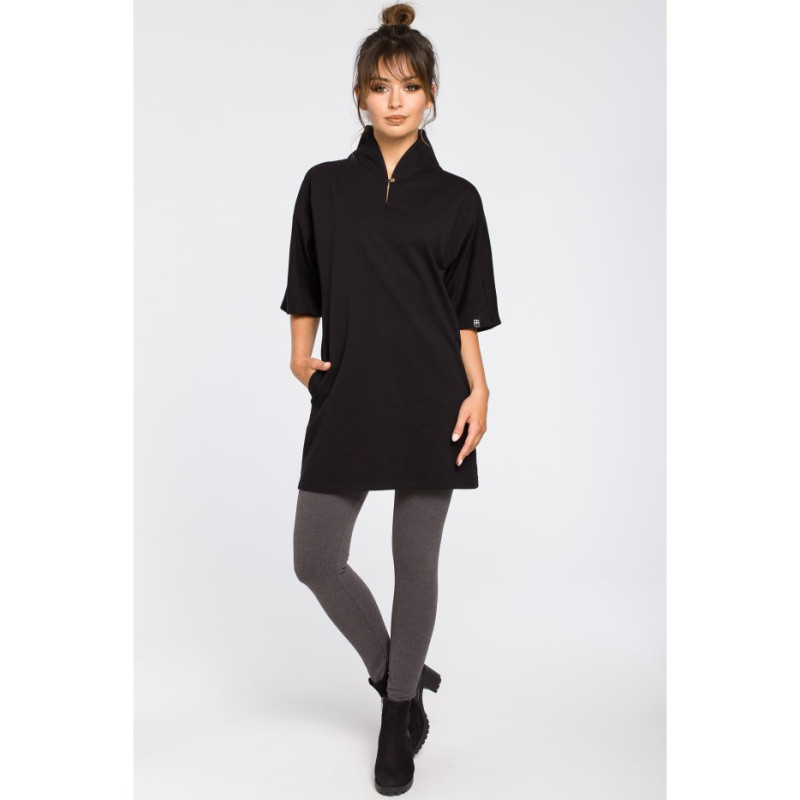 B043 Modern kimono tunic - black