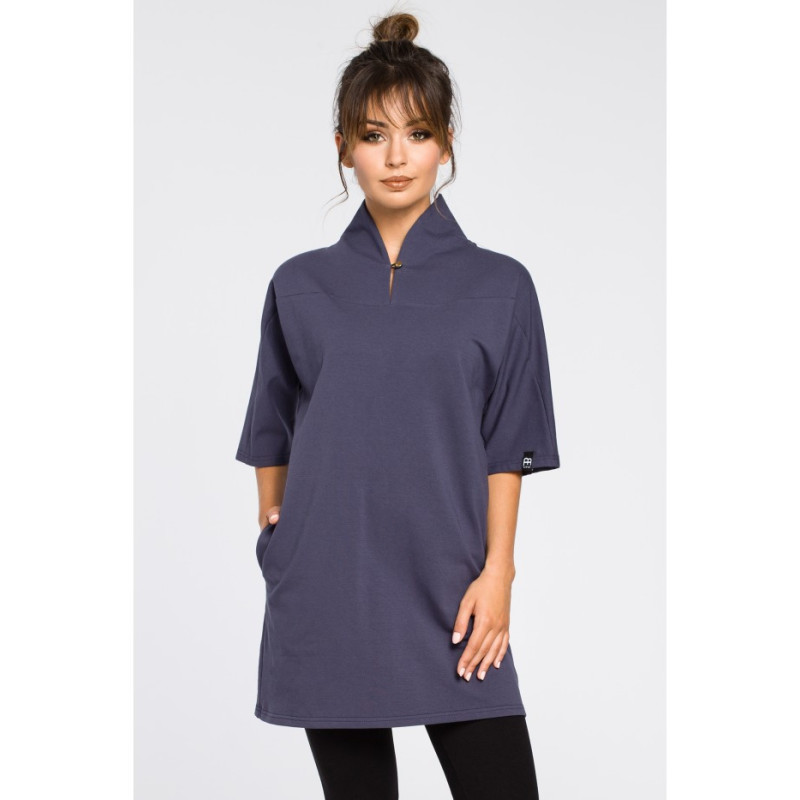 B043 Modern kimono tunic - blue