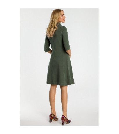 M349 Dress with collar and zipper - military green