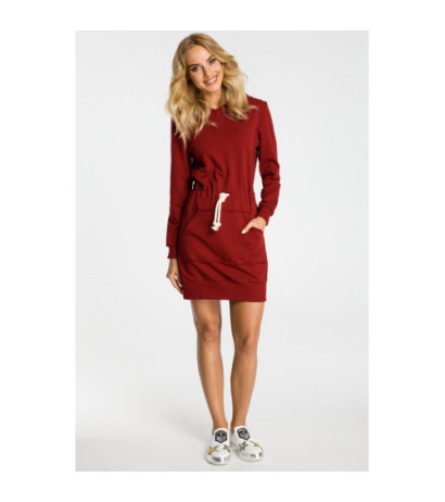 M352 Kangaroo dress - maroon