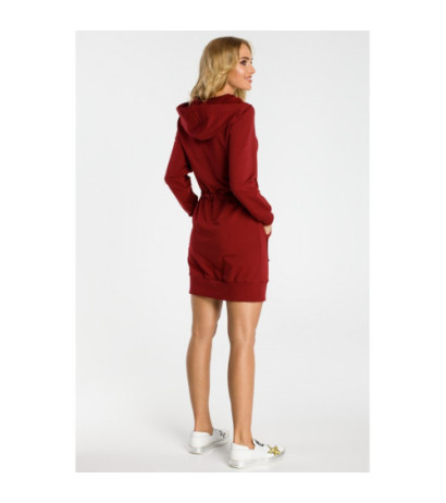 M352 Kangaroo dress - maroon