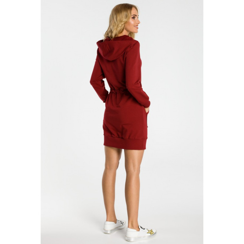 M352 Kangaroo dress - maroon