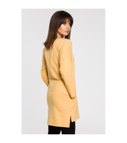 B059 Oversize tunic with stitching - yellow