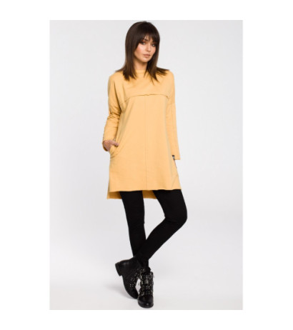 B059 Oversize tunic with stitching - yellow