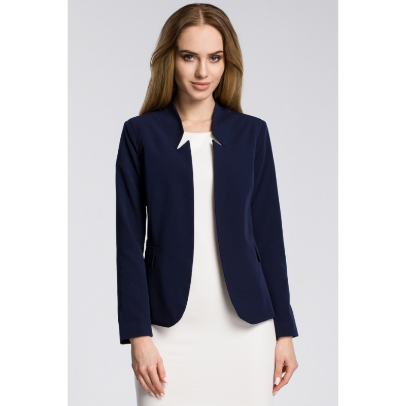 M358 Jacket with notch collar - navy blue