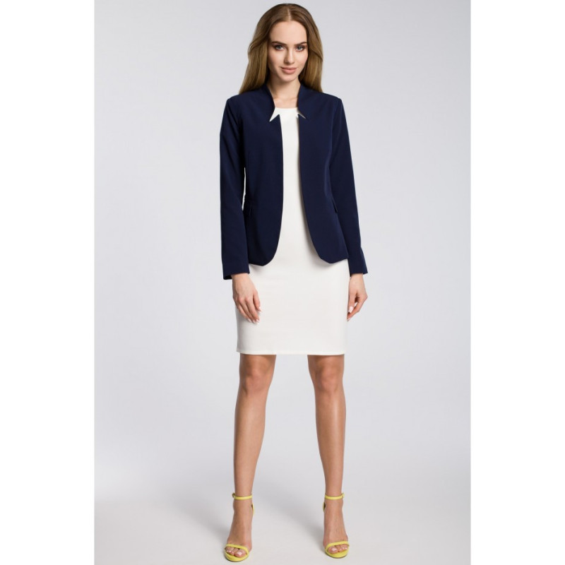 M358 Jacket with notch collar - navy blue