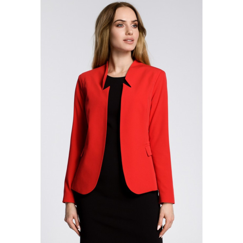 M358 Jacket with collar cutout - red