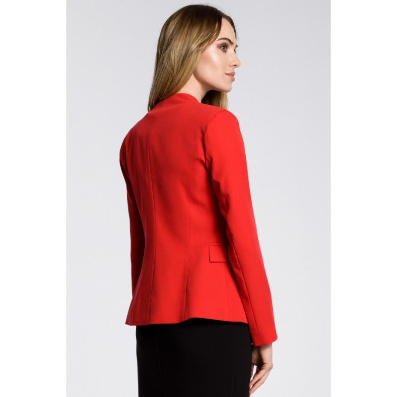 M358 Jacket with collar cutout - red