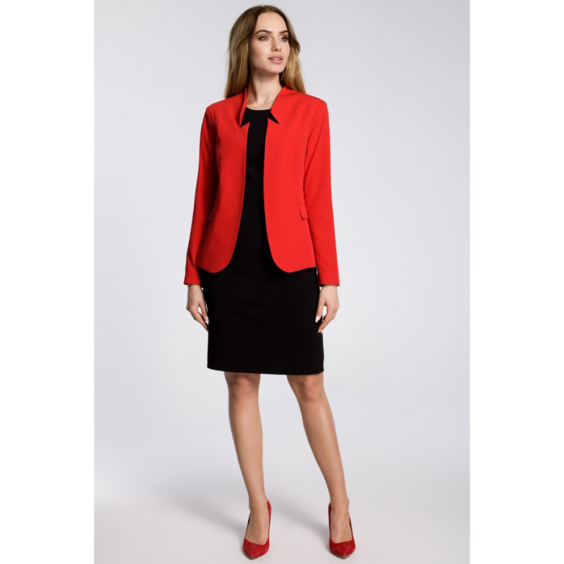 M358 Jacket with collar cutout - red