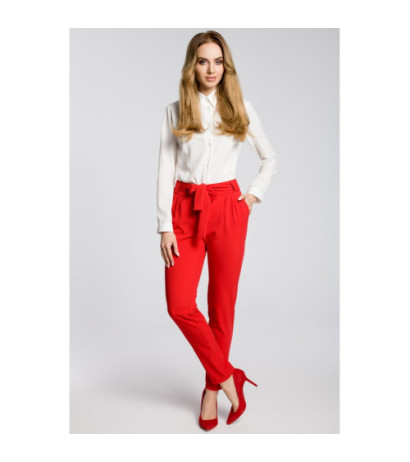 M363 Striped chino pants - red