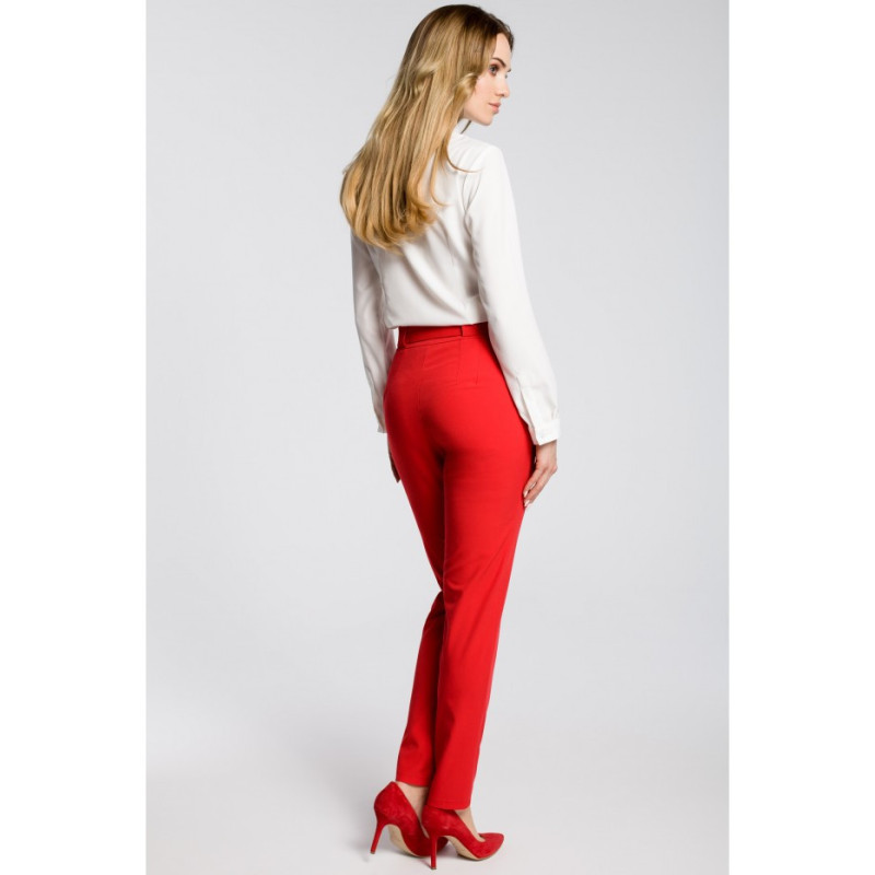 M363 Striped chino pants - red