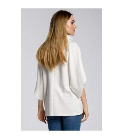 M372 Overlap blouse with wide sleeves - ecru