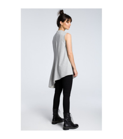 B069 Asymmetrical sleeveless blouse - gray