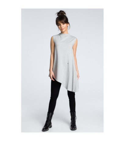 B069 Asymmetrical sleeveless blouse - gray