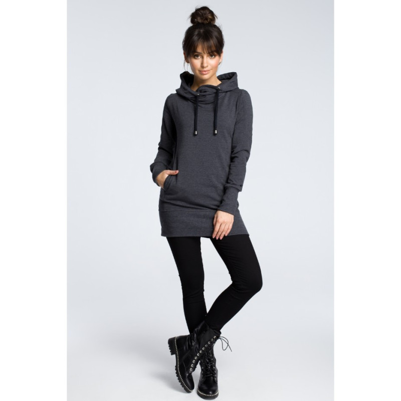 B072 Hooded tunic - graphite