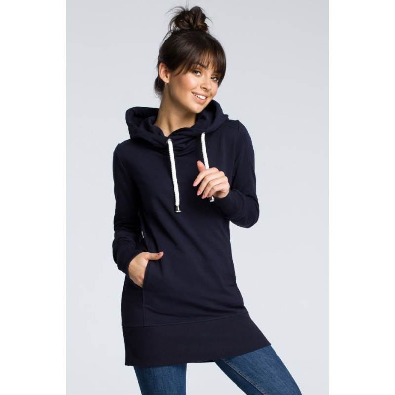 B072 Hooded tunic - navy blue