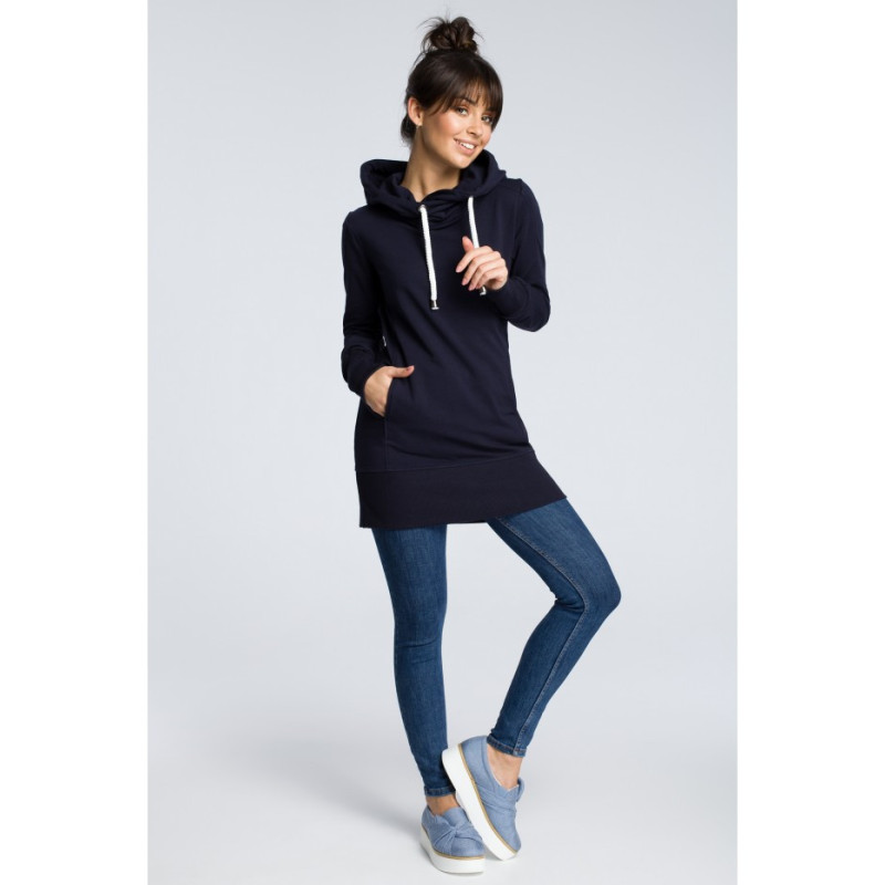 B072 Hooded tunic - navy blue