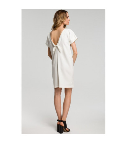 M380 Dress with back neckline - ecru