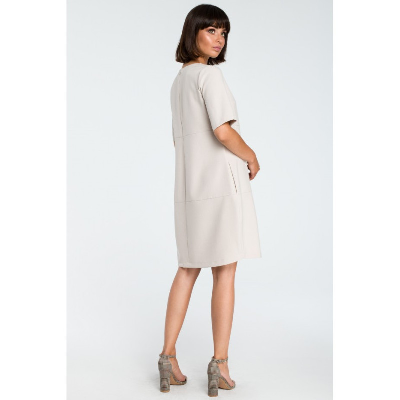 B082 Airy bombshell dress - beige