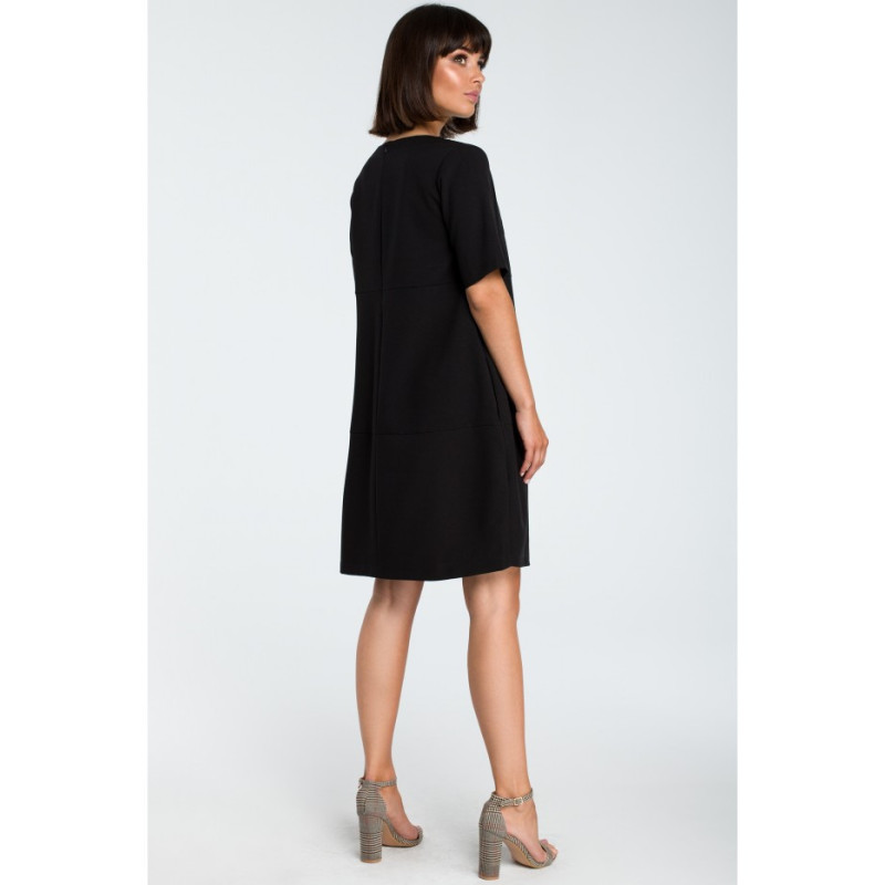 B082 Airy bombshell dress - black