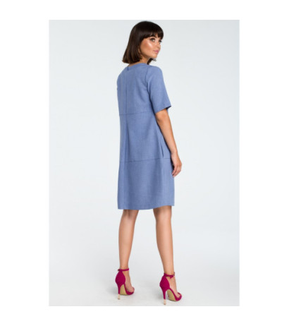 B082 Airy bombshell dress - blue