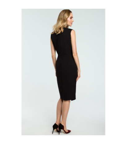 M395 Office dress with tab - black