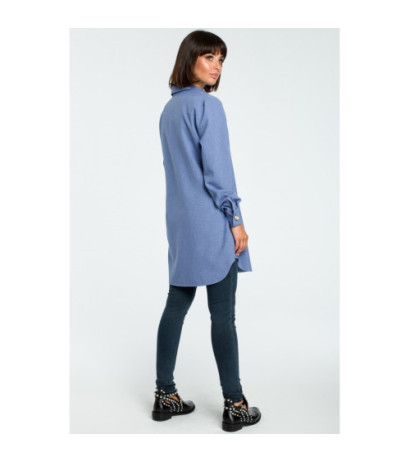 B086 Shirt tunic with collar - blue