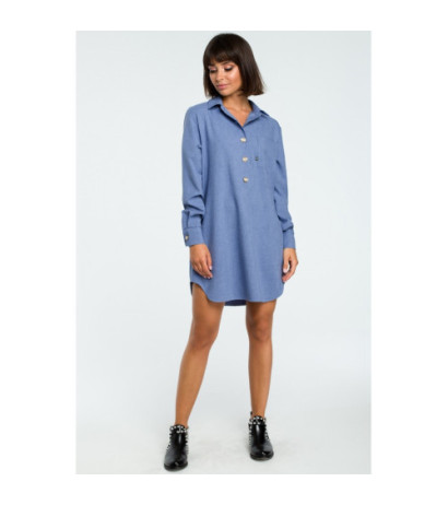 B086 Shirt tunic with collar - blue