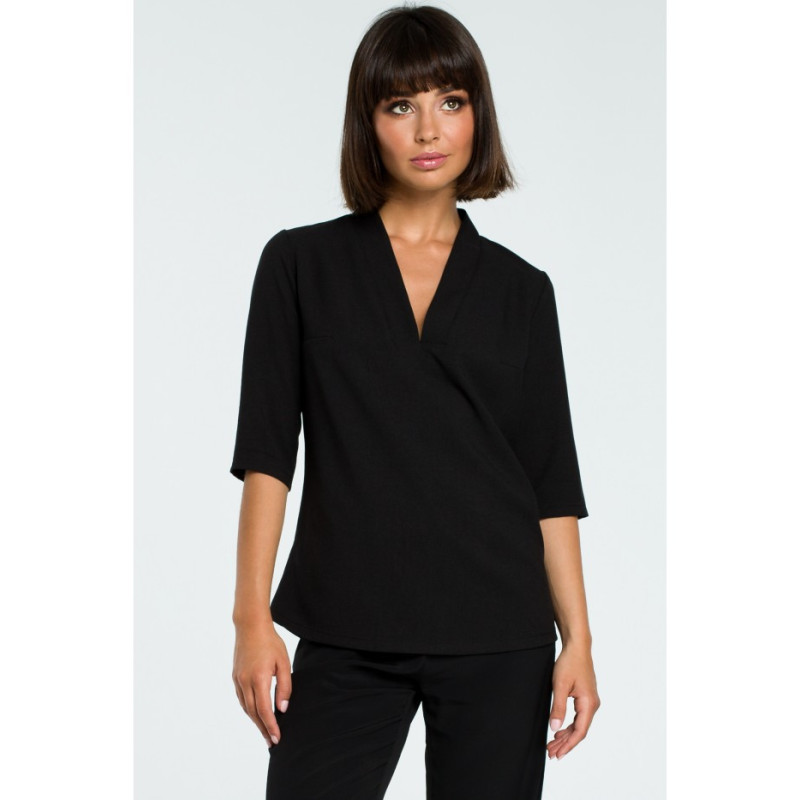 B090 Women's shirt blouse - black