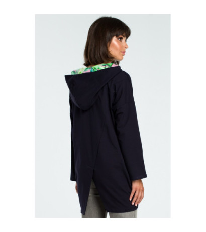 B091 Zipped hoodie - navy blue