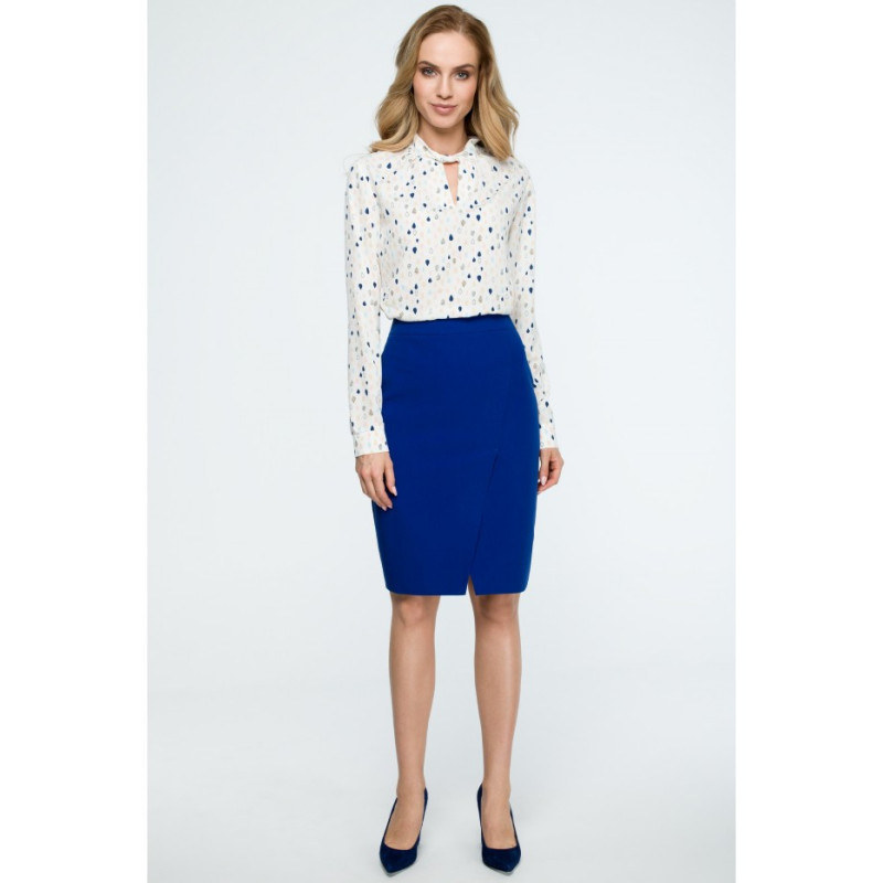 S127 Midi pencil skirt - cornflower