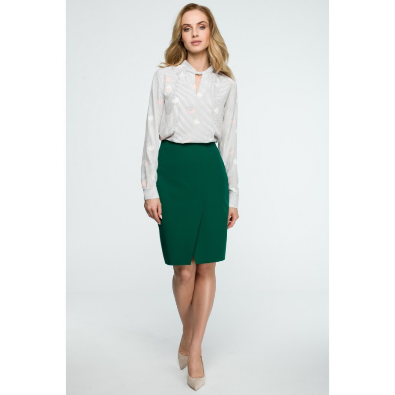 S127 Midi pencil skirt - green