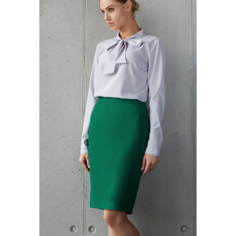 S131 Straight pencil office skirt - green