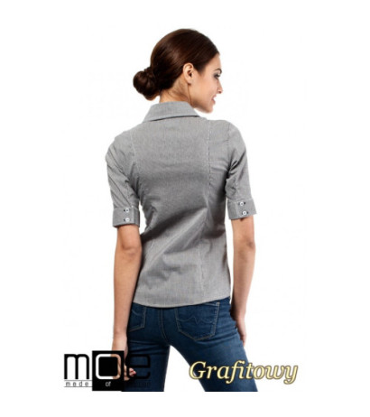 M027 Classic cuffed waist shirt - graphite