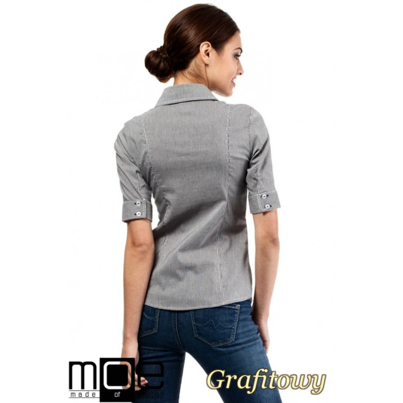 M027 Classic cuffed waist shirt - graphite