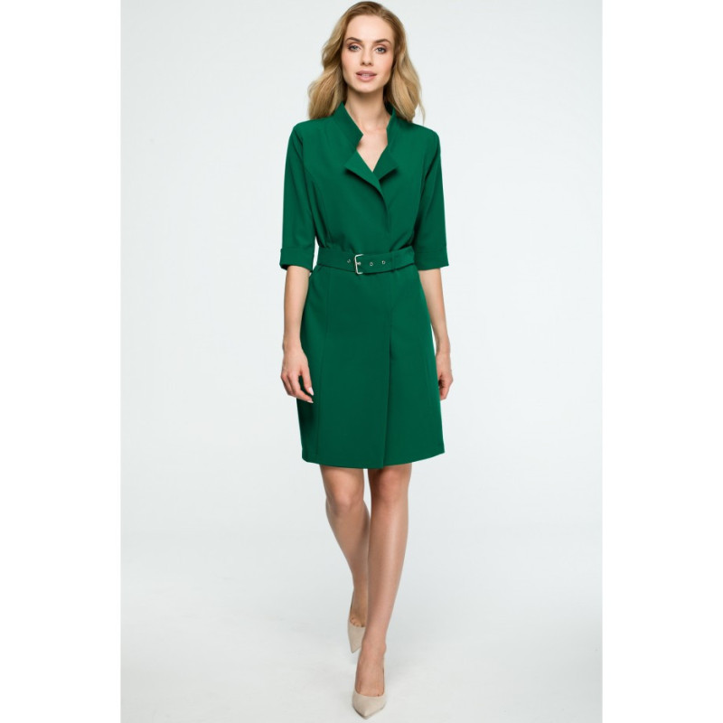 S120 Jacket dress with belt - green