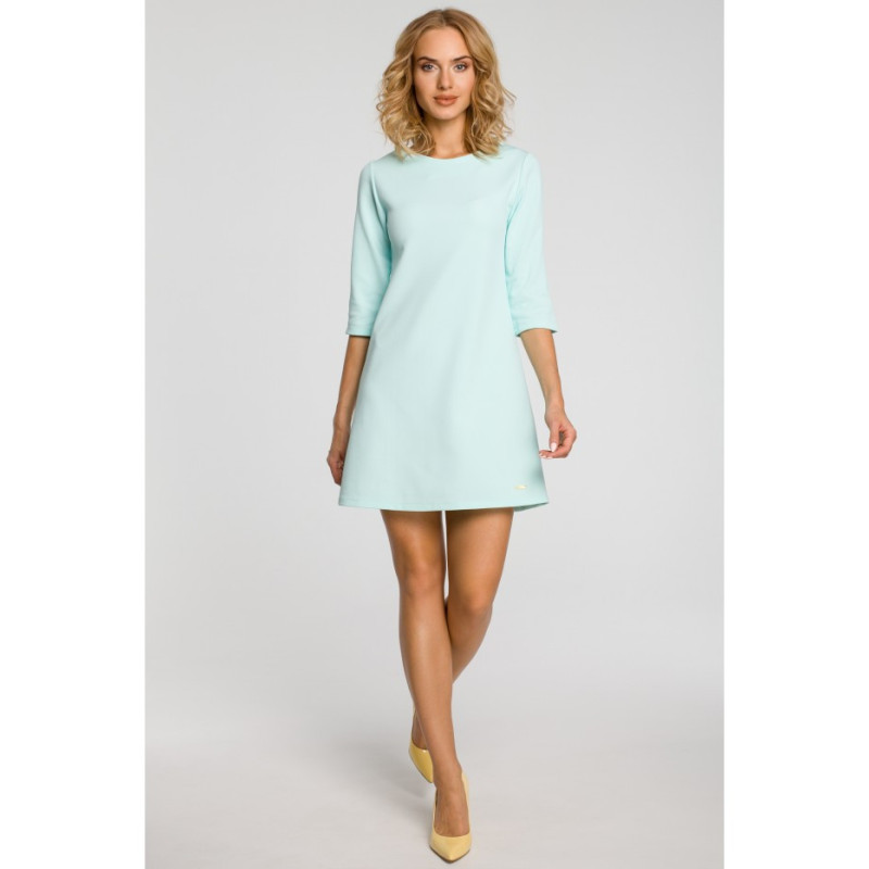 M029 Smooth tunic trapeze dress - mint