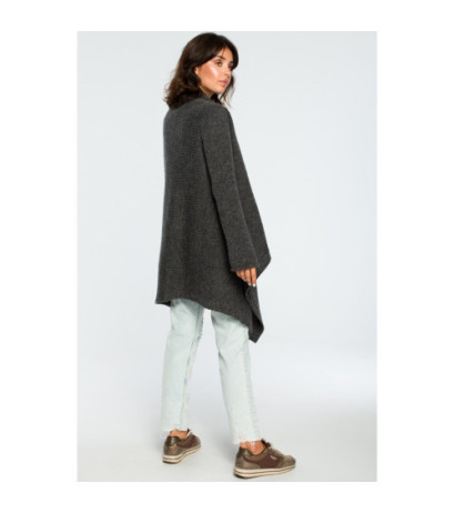 BK017 Cardigan with front draping - graphite