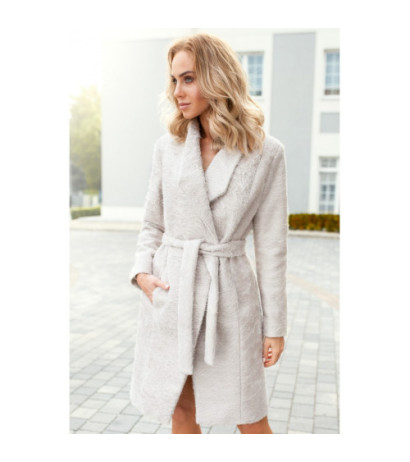 M410 Stylish coat with belt...