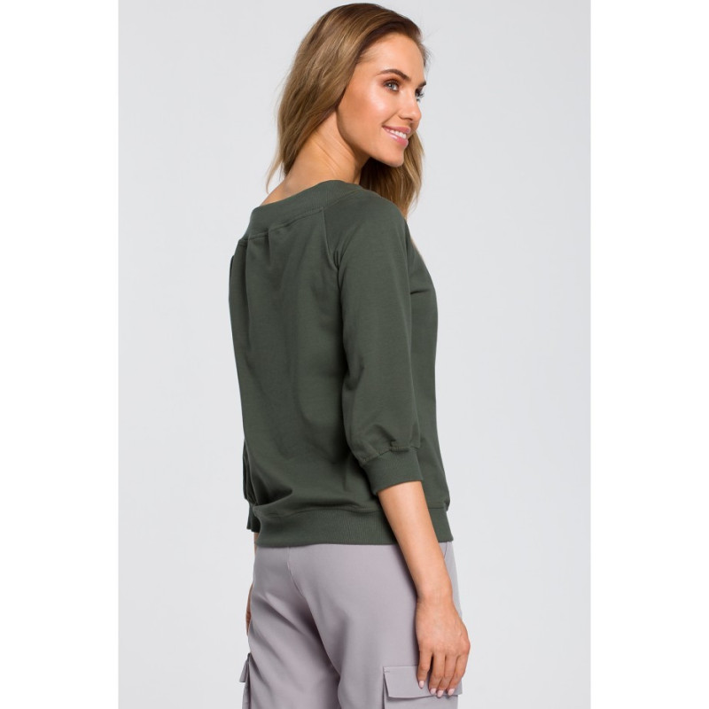 M412 Blouse with drooping shoulder - military-green