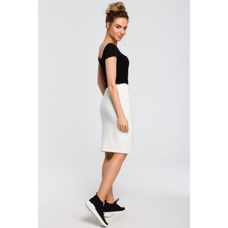 M421 Fitted envelope skirt - ecru