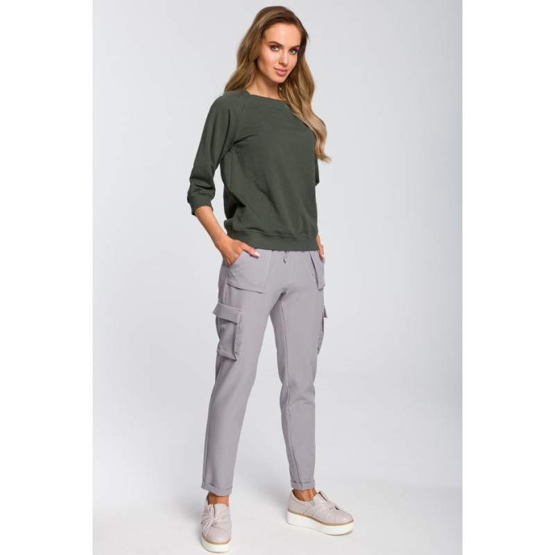 M425 Women's tapered pants with pockets - grey