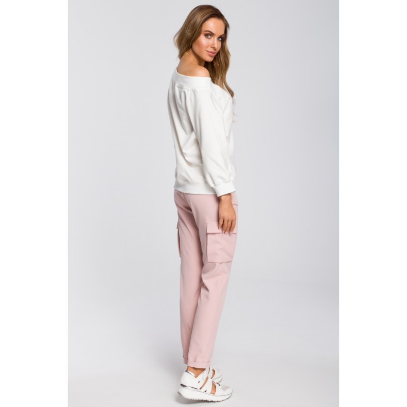 M425 Women's tapered pants with pockets - powder blue