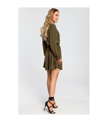 M426 Cut-off long sleeve dress - khaki