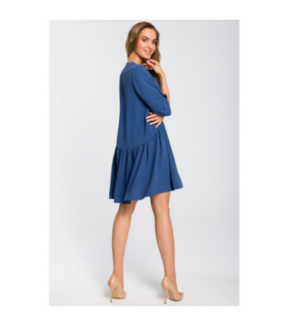 M427 Loose-flared dress - blue