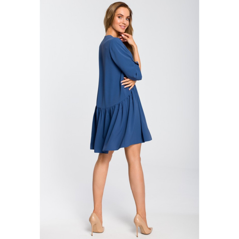 M427 Loose-flared dress - blue