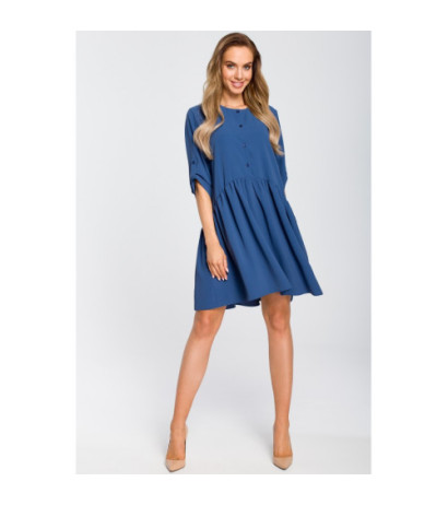 M427 Loose-flared dress - blue