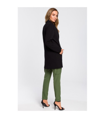 M429 Long button-up jacket - black