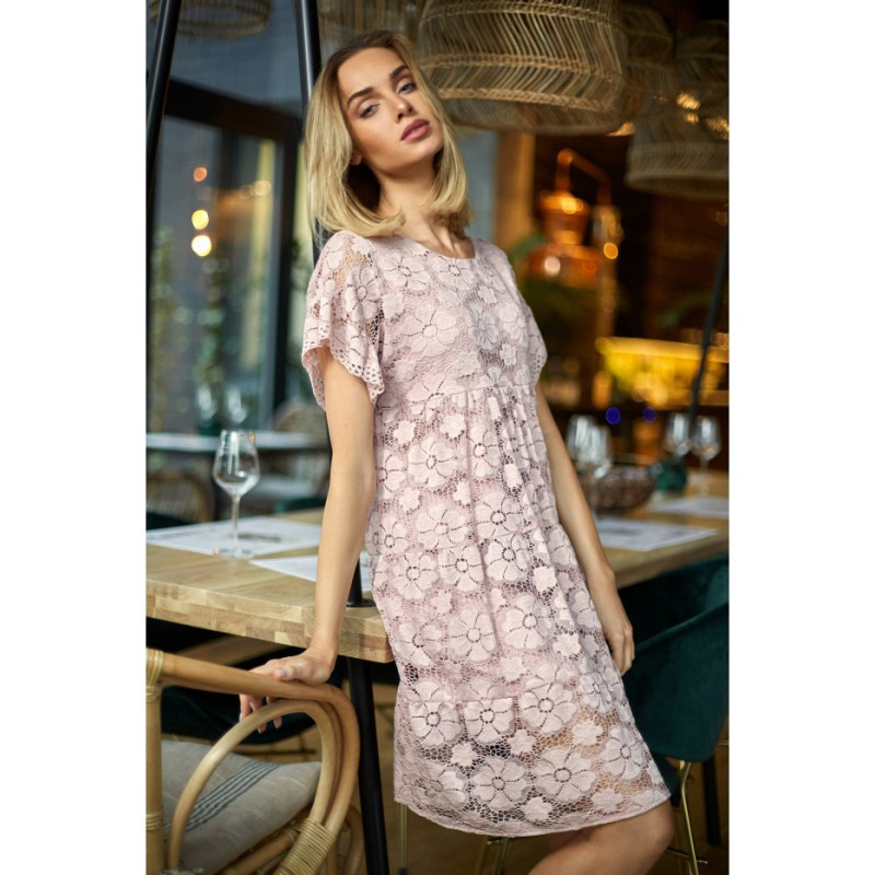 M430 Airy lace dress - pink