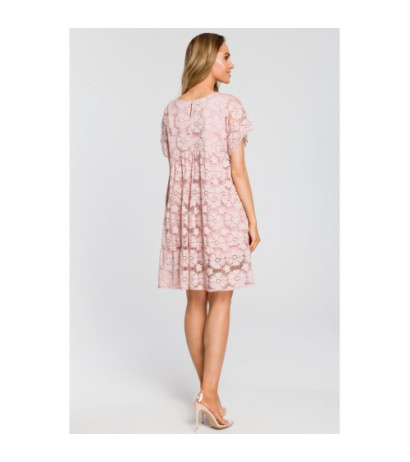 M430 Airy lace dress - pink